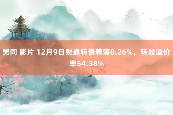 男同 影片 12月9日财通转债着落0.26%，转股溢价率54.38%