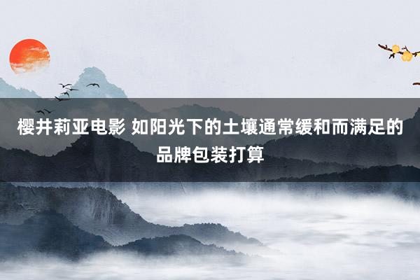 樱井莉亚电影 如阳光下的土壤通常缓和而满足的品牌包装打算