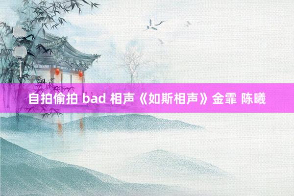 自拍偷拍 bad 相声《如斯相声》金霏 陈曦